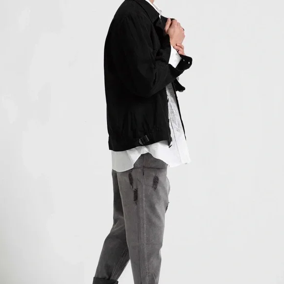 •One Teaspoon Distressed Gray Chino Denim Jeans - Picture 3 of 12